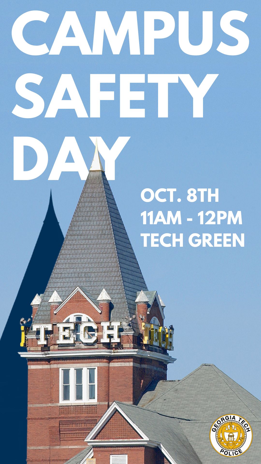 A large-scale event showcasing the many efforts to maintain safety on and around campus, in collaboration with local agencies and community resources.