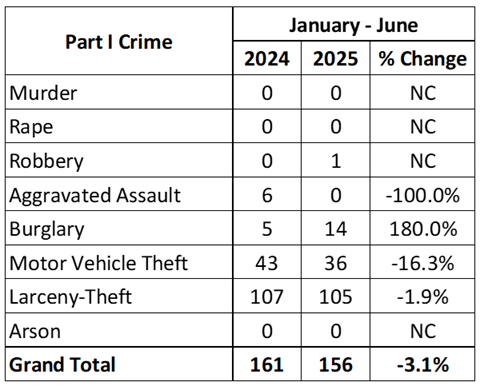 Monthly Crime Stats