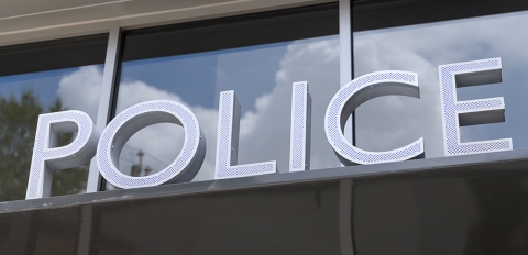 Police Sign - GTPD headquarters