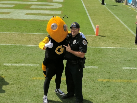 Officer James Cornacchia with Buzz